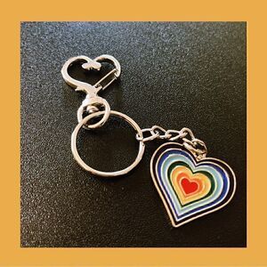 NWOT. Rainbow Heart Keychain/Accessory. Makes a perfect gift!